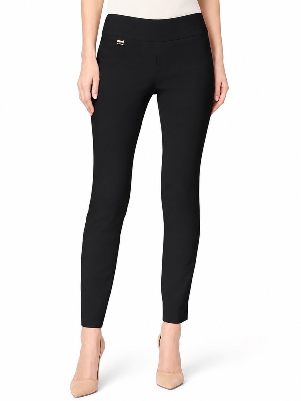 ALFANI Women's Tummy Control Pull On Skinny Pants Like New Size 10 Inseam 29 in